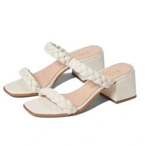 Kate Spade Juniper Braided Slide Heeled Leather Sandals Block Heels Size 7